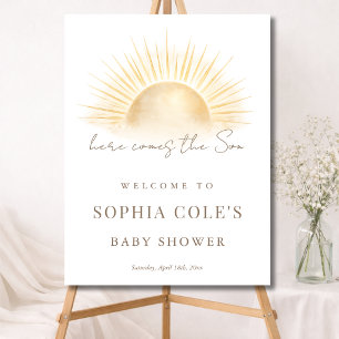 Here Comes The Son Bohemian Baby Shower Welcome Foam Board