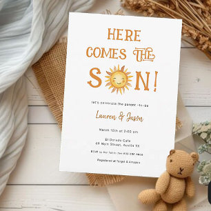 Here comes the SON Boho Baby Shower Invitation