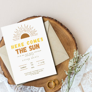 Here Comes the Son  boho Baby Shower Invite 