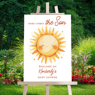 Here Comes The Son Boho Baby Shower Welcome Foam Board