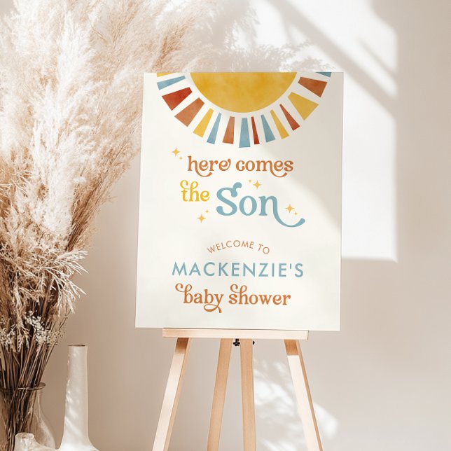 Here Comes the Son Boho Baby Shower Welcome Sign (Creator Uploaded)