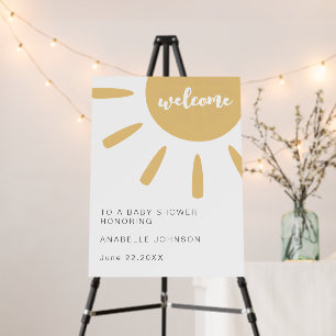 Here Comes The Son Boho Minimal Welcome Sign