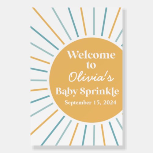 Here Comes the Son Boho Sunshine Baby Sprinkle Foam Board