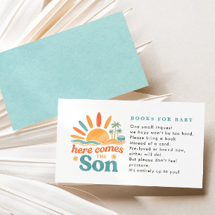 Here Comes The Son Books For Baby Shower Enclosure Card