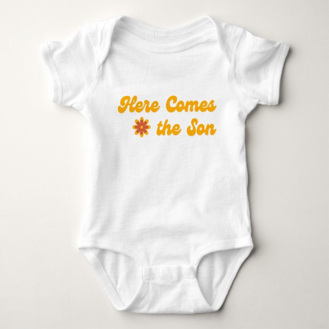 Here Comes the Son Boy  Baby Bodysuit (Front)