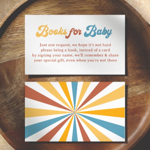 Here Comes The Son Boy Baby Shower Books for Baby Enclosure Card