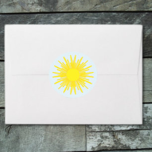 Here Comes The Son Boy Baby Shower Classic Round Sticker