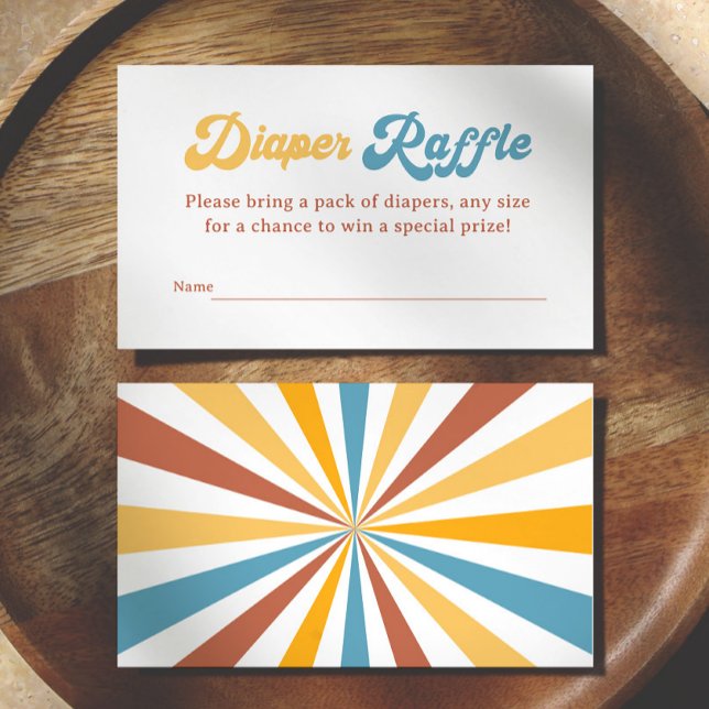 Here Comes The Son Boy Baby Shower Diaper Raffle Enclosure Card (Creator Uploaded)