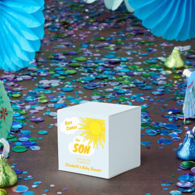 Here Comes The Son Boy Baby Shower Favor Boxes (Party)