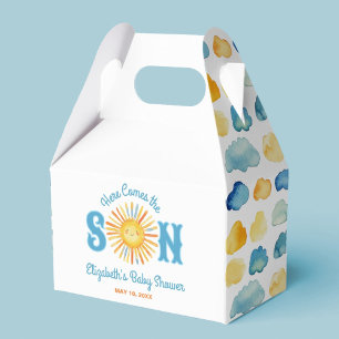 Here Comes the Son Boy Baby Shower Favor Boxes