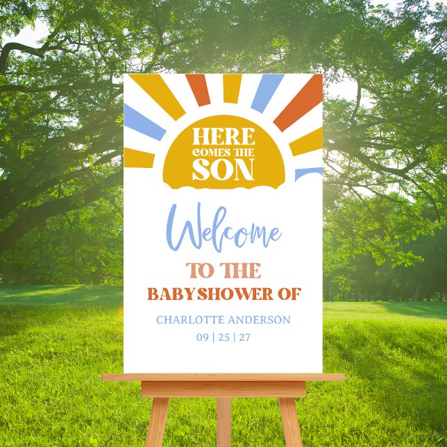 Here Comes The Son Boy Baby Shower Foam Board (Creator Uploaded)