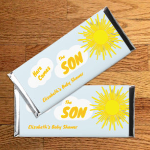 Here Comes The Son Boy Baby Shower Hershey Bar Favors