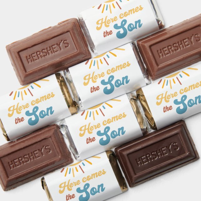 Here Comes The Son Boy Baby Shower  Hershey's Miniatures (Assorted)