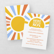 Here Comes The Son Boy Baby Shower