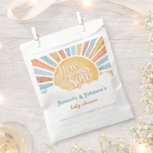 Here Comes the Son Boy Baby Shower Thank You Favor Bag