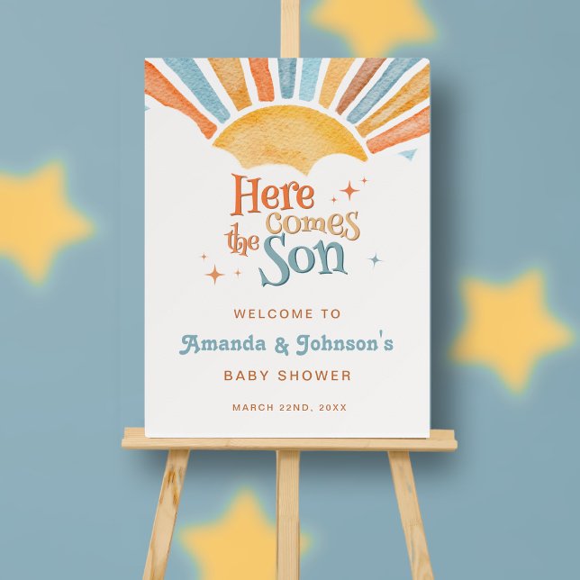 Here Comes the Son Boy Baby Shower Welcome Foam Board (Creator Uploaded)