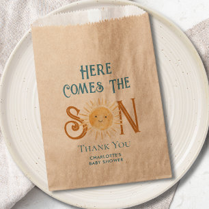 Here Comes The Son Boy's Baby Shower Favor Bag
