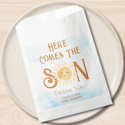 Here Comes The Son Boys Baby Shower Favor Bag