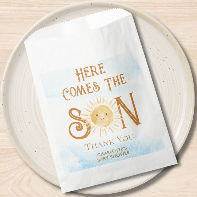 Here Comes The Son Boy's Baby Shower Favor Bag (Creator Uploaded)