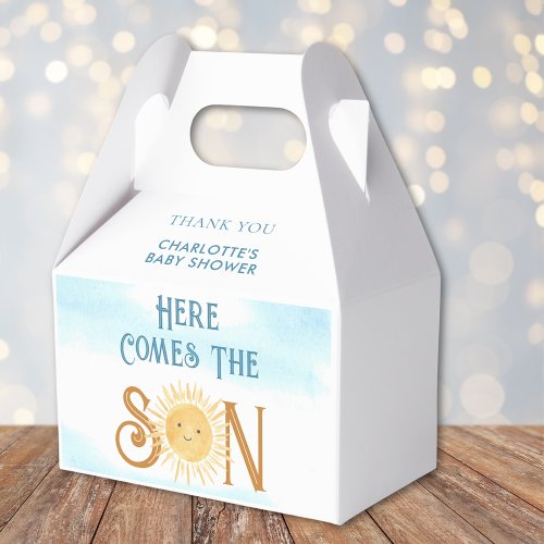 Here Comes The Son Boys Baby Shower Favor Boxes