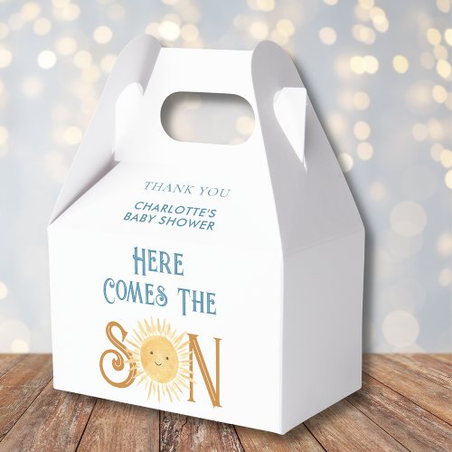 Here Comes The Son Boys Baby Shower Favor Boxes