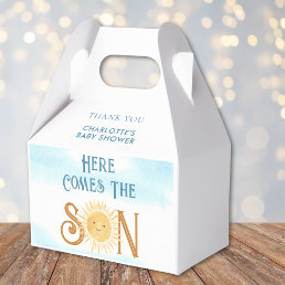 Here Comes The Son Boy&#39;s Baby Shower Favor Boxes