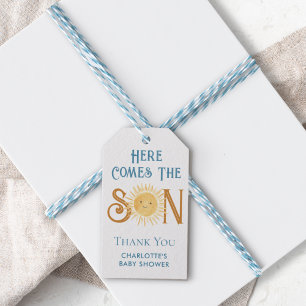 Here Comes The Son Boy's Baby Shower Gift Tags