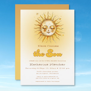 Here Comes the Son Celestial Baby Shower Invitation