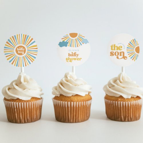 Here Comes the Son Cupcake Toppers