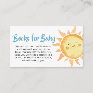 Here Comes the Son Cute Sun Books for Baby Enclosure Card