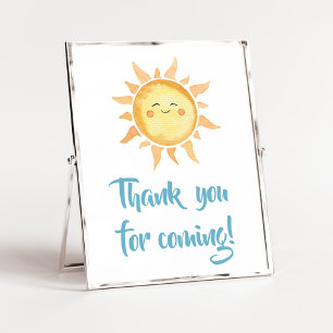 Here Comes the Son Cute Sun Thank you for Coming Poster