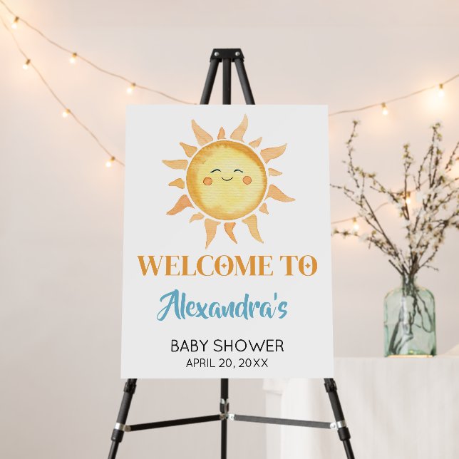 Here Comes the Son Cute Sun Welcome Sign (In Situ (Stand))