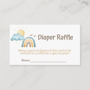Here Comes The Son Diaper Raffle Card