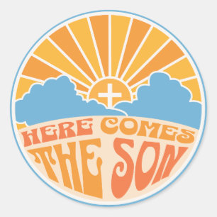 Here Comes The Son Of God (Jesus) Classic Round Sticker