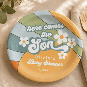 Here Comes the Son Paper Plate