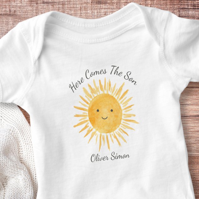 Here Comes The Son Personalized  Baby Bodysuit (Creator Uploaded)