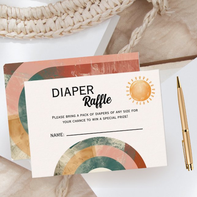 Here Comes the Son Rainbow Diaper Raffle  Enclosure Card (Creator Uploaded)