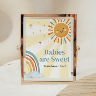Here Comes the Son Retro Babies are Sweet Poster