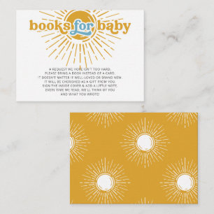 Here comes the son retro Baby Shower book request Enclosure Card