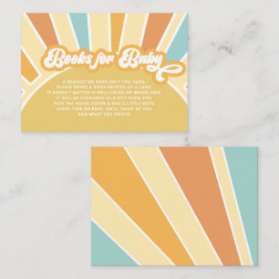 Here comes the son retro Baby Shower book request Enclosure Card