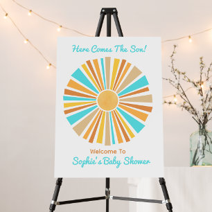 Here Comes The Son, Retro Boho Sunshine Welcome Foam Board