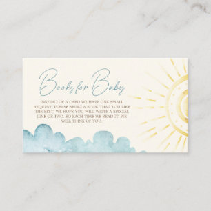 Here Comes The Son Retro Books for Baby Enclosure Card