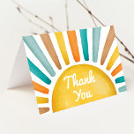 Here Comes the Son Retro Sunshine Thank You Card<br><div class="desc">Thank your guests with these retro sunshine thank you cards!</div>