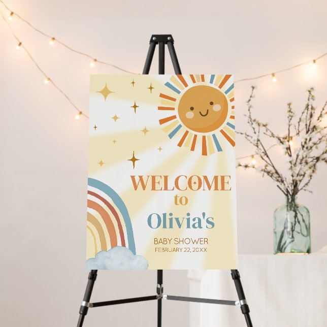 Here Comes the Son Retro Sunshine Welcome Sign (In Situ (Stand))