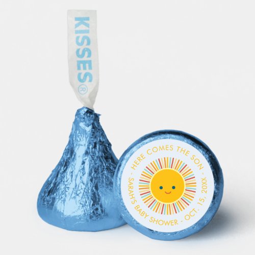 Here Comes the Son Sun Baby Boy Shower Blue Hershey®'s Kisses®