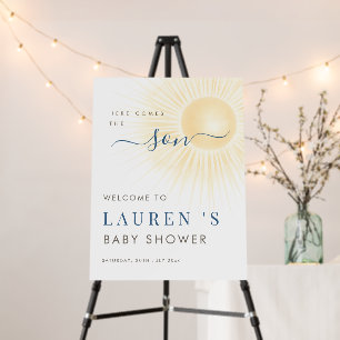 Here Comes The Son Sun Baby Shower Welcome Foam Board