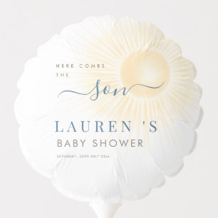 Here Comes The Son Sunshine Baby Boy Shower Balloon