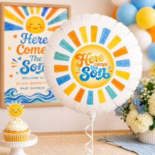 Here Comes the Son Sunshine Baby Shower Balloon