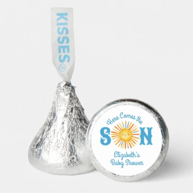 Here Comes the Son Sunshine Baby Shower Hershey®'s Kisses® (Front)