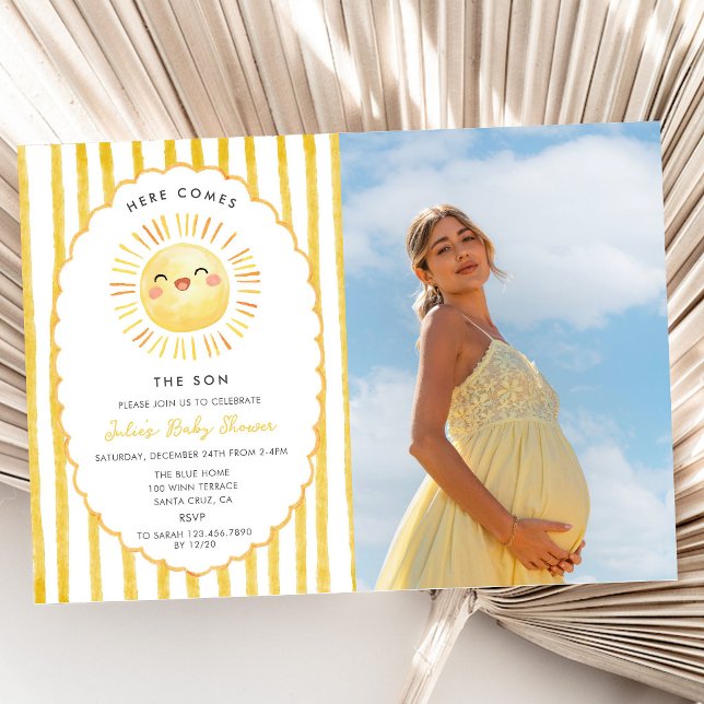 Here Comes The Son Sunshine Baby Shower Invitation (Creator Uploaded)